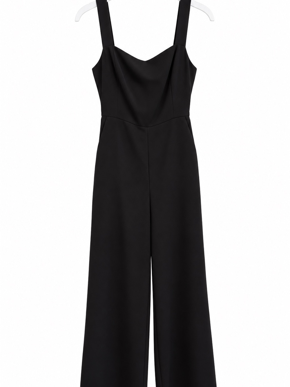 Wilfred Black Wide-Leg Jumpsuit with Square Neckline